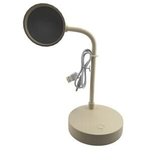 LED Desk Lamp Cream Wireless Charging USB Port Work Light Modern New